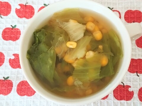 レタスとコーンのスープ☆